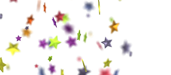 Glossy 3D Christmas star icon. Design element for holidays. -