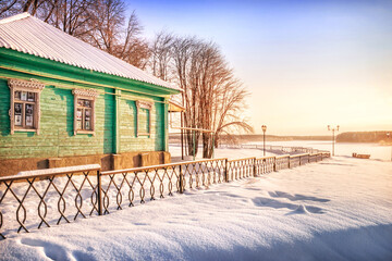 Wooden house of merchants Sveshnikovs, Nikolskaya street, Myshkin city, Yaroslavl region