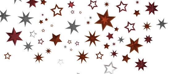 Festive christmas card. Isolated illustration white background. - in red