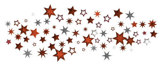 Festive christmas card. Isolated illustration white background. - in red