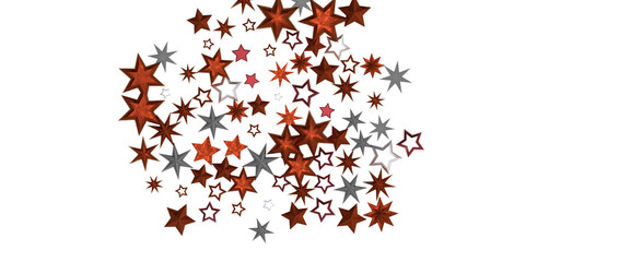 golden stars - in red