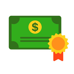 Government Bond Icon. U.S. government bond. Vector.