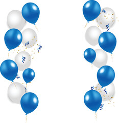 Festive balloon frame, vector illustration © la vector