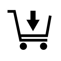 Add items to shopping cart icon. Vector.