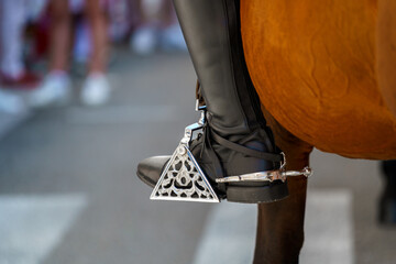 Pied à l'étrier, cheval de corrida