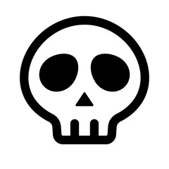 Skull danger silhouette icon. Poison sign. Vector.