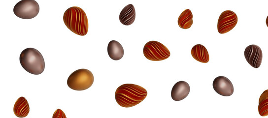 Abstract luxury golden easter eggs isolated