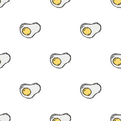 Naklejka premium Seamless pattern with egg icons