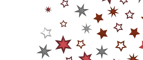 Festive christmas card. Isolated illustration white background. - in red