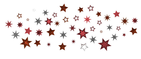 Festive christmas card. Isolated illustration white background. - in red