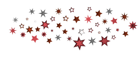 stars background, sparkle lights confetti falling. magic shining Flying christmas stars on night
