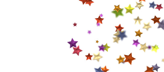 stars. Confetti celebration, Falling colour abstract decoration for party, birthday celebrate,