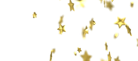 stars. Confetti celebration, Falling golden abstract decoration for party, birthday celebrate,