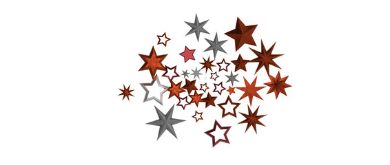 Festive christmas card. Isolated illustration white background. - in red