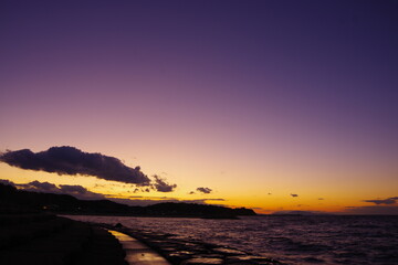 マジックアワーの海