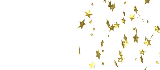 Holiday golden decoration, glitter frame isolated - png