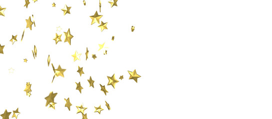 Holiday golden decoration, glitter frame isolated -