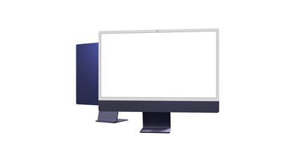Computer screen mockup. PC monitor template. modern