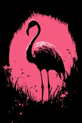 illustration of a flamingo