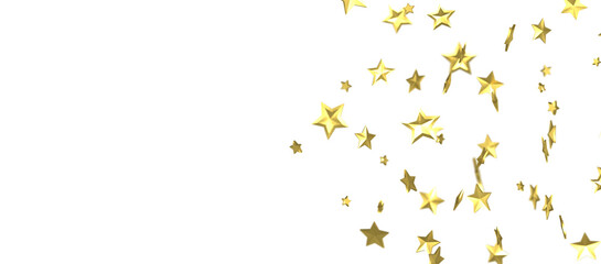 Holiday golden decoration, glitter frame isolated - png