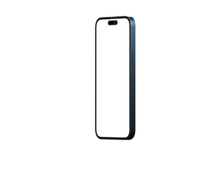 Modern glass smartphone hanging over the table