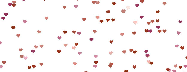 Fototapeta na wymiar Falling love heart confetti 3d illustration