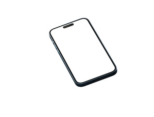 Modern glass smartphone hanging over the table