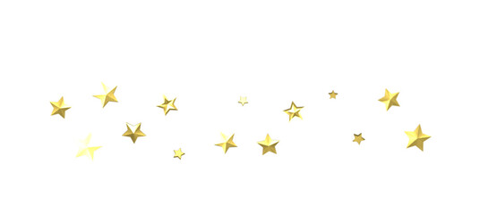 Obraz premium Banner with golden decoration. Festive border with falling glitter dust and stars. png