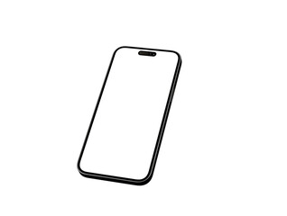 All-screen smartphone mockup isolated 3d