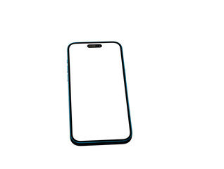 3d smartphone with blank screen isolated
