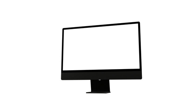 Computer screen mockup. PC monitor template.