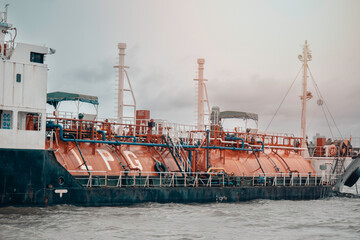 Red Liquefied Petroleum Gas LPG tanker 