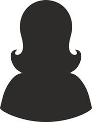 Girl silhouette avatar icon