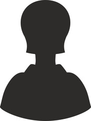 Girl silhouette avatar icon