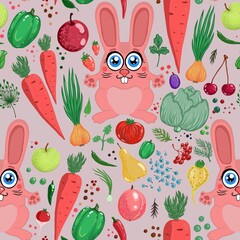 seamless pattern with vegetables