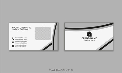 vector illustrator blank vertical and clean business card design print template.