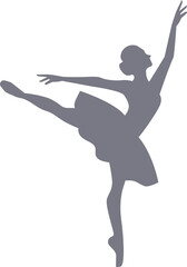 Dancing ballerina silhouette