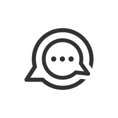 chat icon design vector template