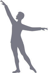 Ballet dancer man silhouette