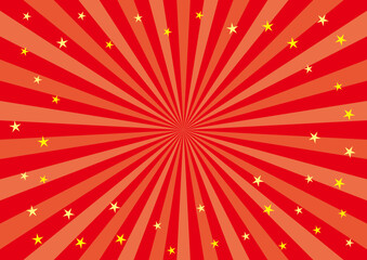 集中線　背景　赤　星　アメリカン