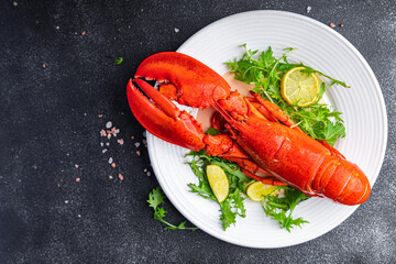 lobster seafood ready to eat expensive product healthy meal food snack on the table copy space food background rustic top view