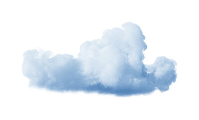 3d render of realistic white cloud isolated on transparent background