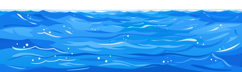 Ocean waves nature background illustration isolated, sea waves in windy cool weather with splashes and foam, panorama of open deep sea ocean, storm waves in world ocean