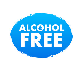 Alcohol free icon symbol on white background. Vector stock illustration.