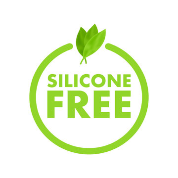 Silicone free sign, label. Silicone free icon. Vector stock illustration.