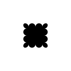 Pillow icon. Simple style furniture company big sale poster background symbol. Pillow brand logo design element. Pillow t-shirt printing. Vector for sticker.