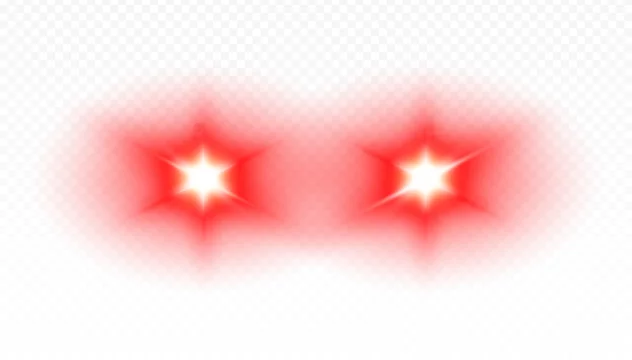 Laser red eyes meme on transparent background - graphic element for  overlay. Eye light effect for superheroes. Vector illustration Stock Vector  | Adobe Stock