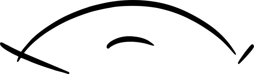 Vector drawing of mounts expressing different emotions. In cartoon style on white background, isolated. Contours. Mouth is sad. Sadness, dissatisfaction.