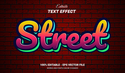 street graffiti editable text effect