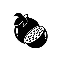 Passion fruit icon design. isolated on white background. vector illustration